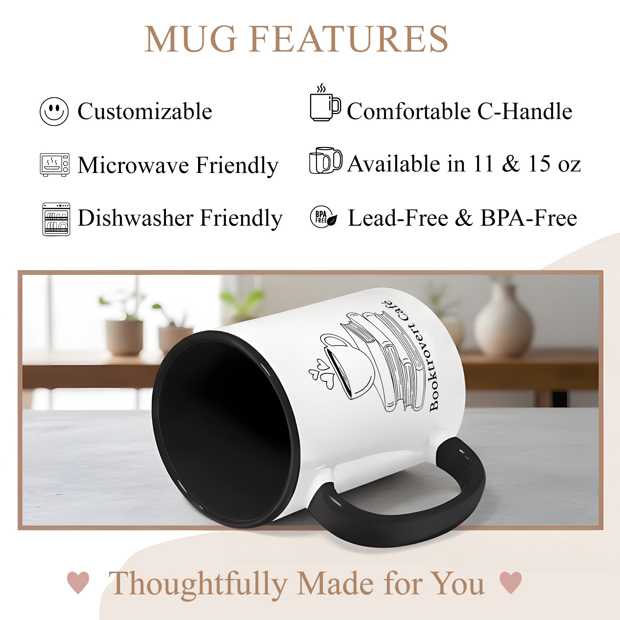 Booktrovert Cafe Mug – Book Lover Coffee Cup – Introvert Reader Gift – Multi Color Ringer Mug 11oz 15oz | Mug 104