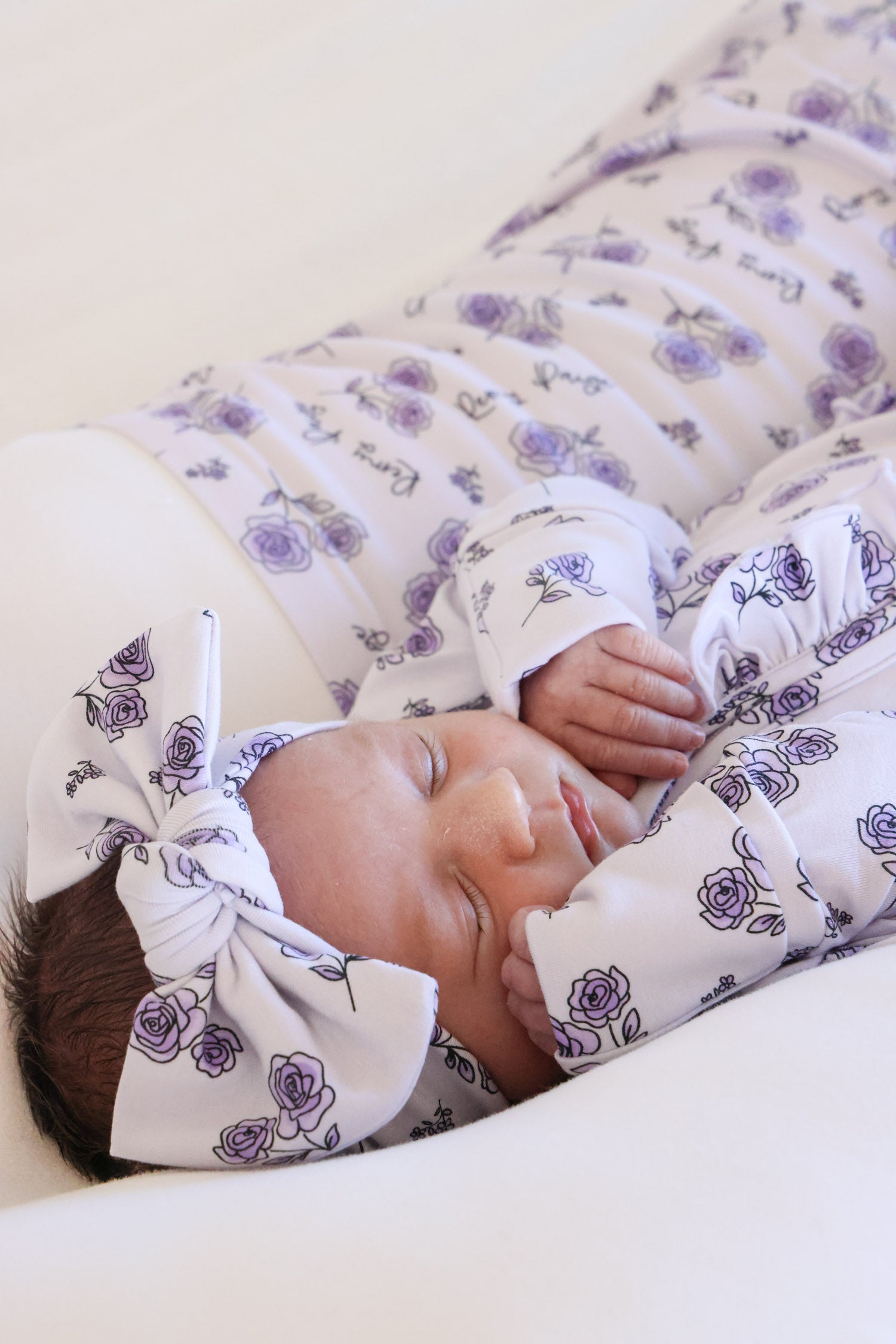 Knit Large Bow Headwrap | Amethyst Garden