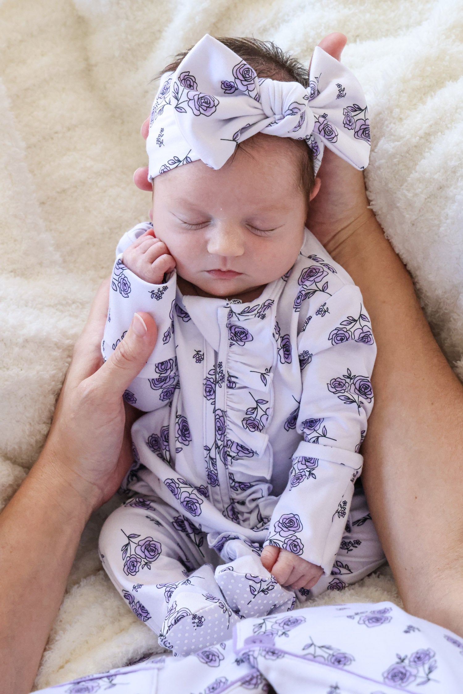 Knit Large Bow Headwrap | Amethyst Garden