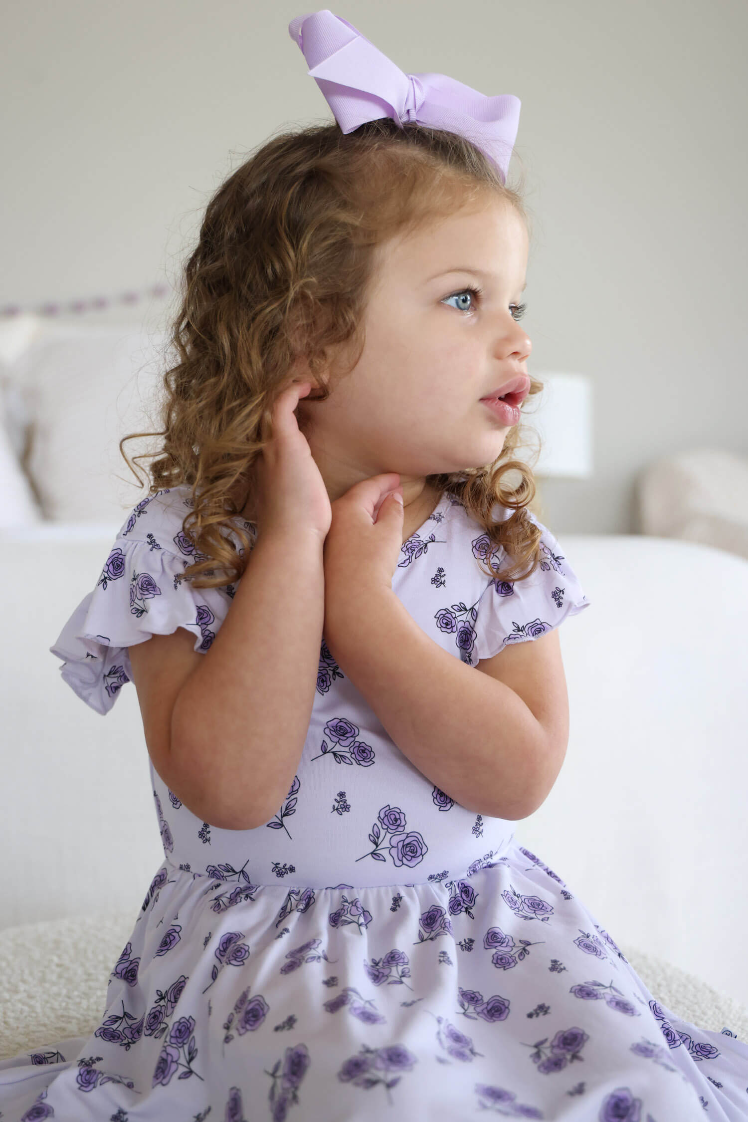 Ruffle Twirl Dress | Amethyst Garden