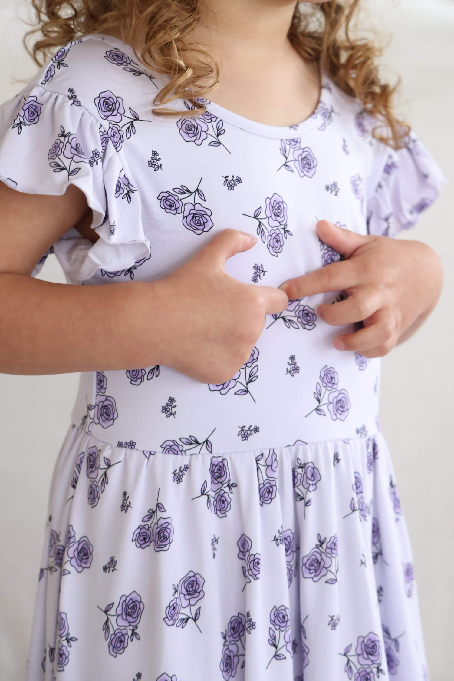 Ruffle Twirl Dress | Amethyst Garden
