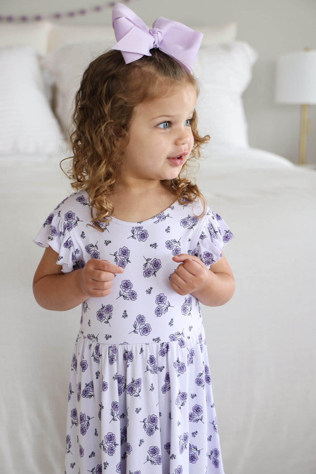 Ruffle Twirl Dress | Amethyst Garden