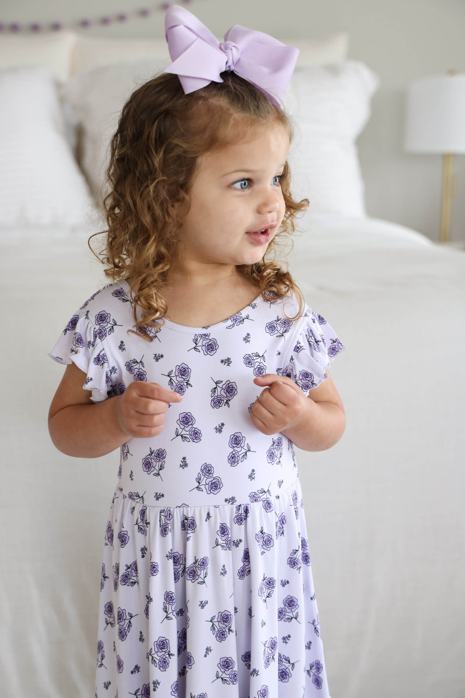 Ruffle Twirl Dress | Amethyst Garden
