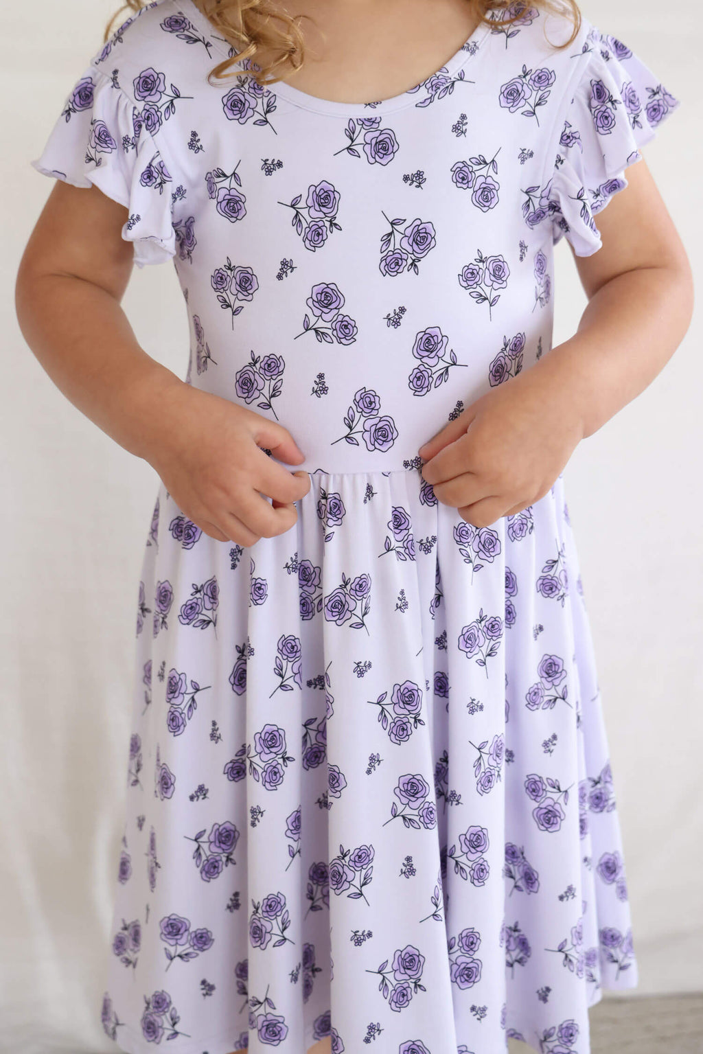 Ruffle Twirl Dress | Amethyst Garden