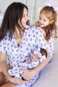 Women's Two Piece Short Lounge Set | Amethyst Garden