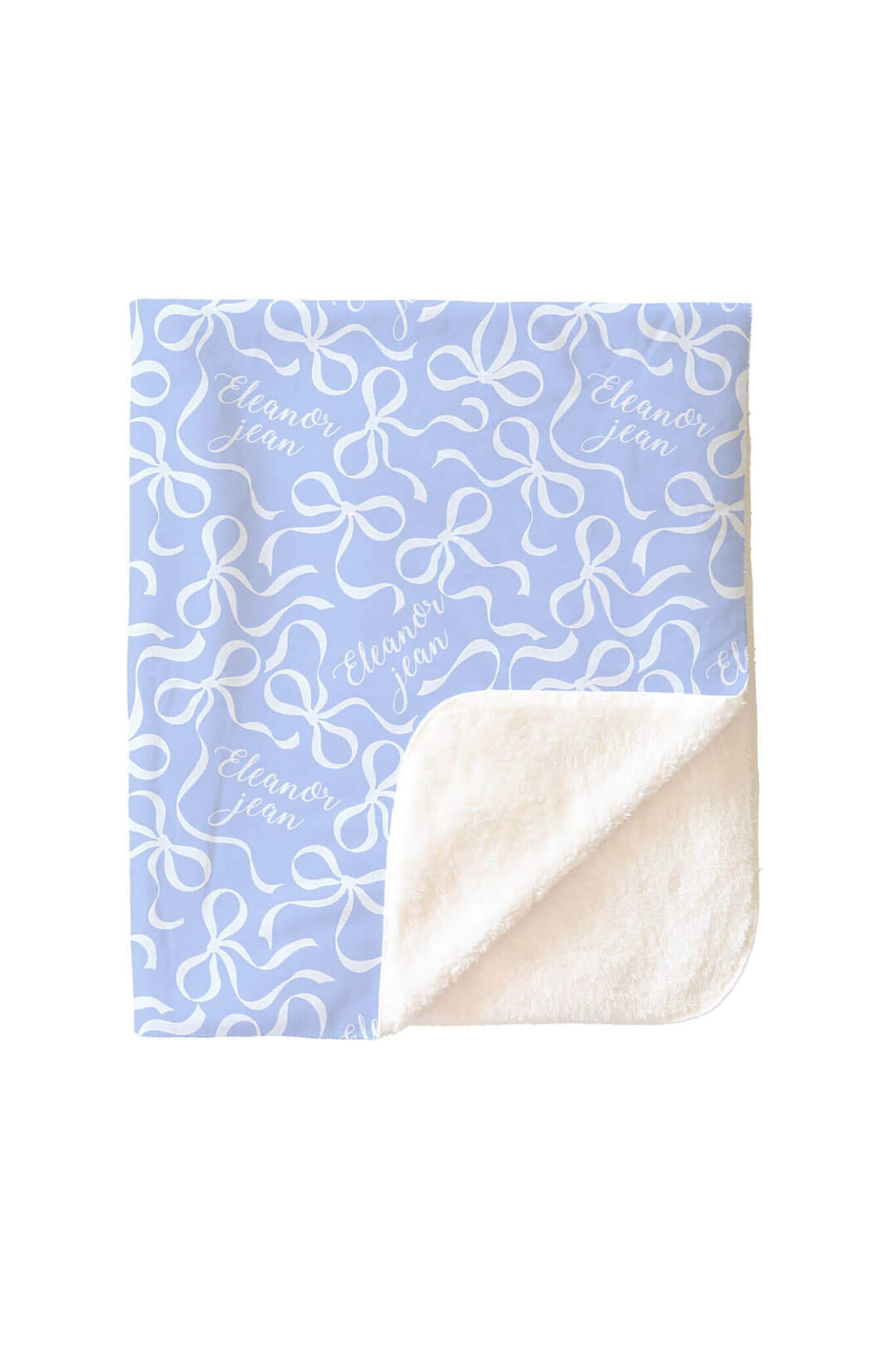 Blue-tiful Bows Personalized Kids Blanket