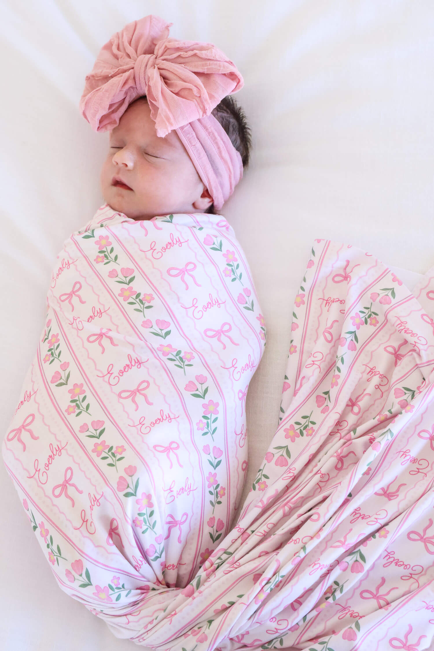 Personalized Swaddle Blanket | Coquette Garden