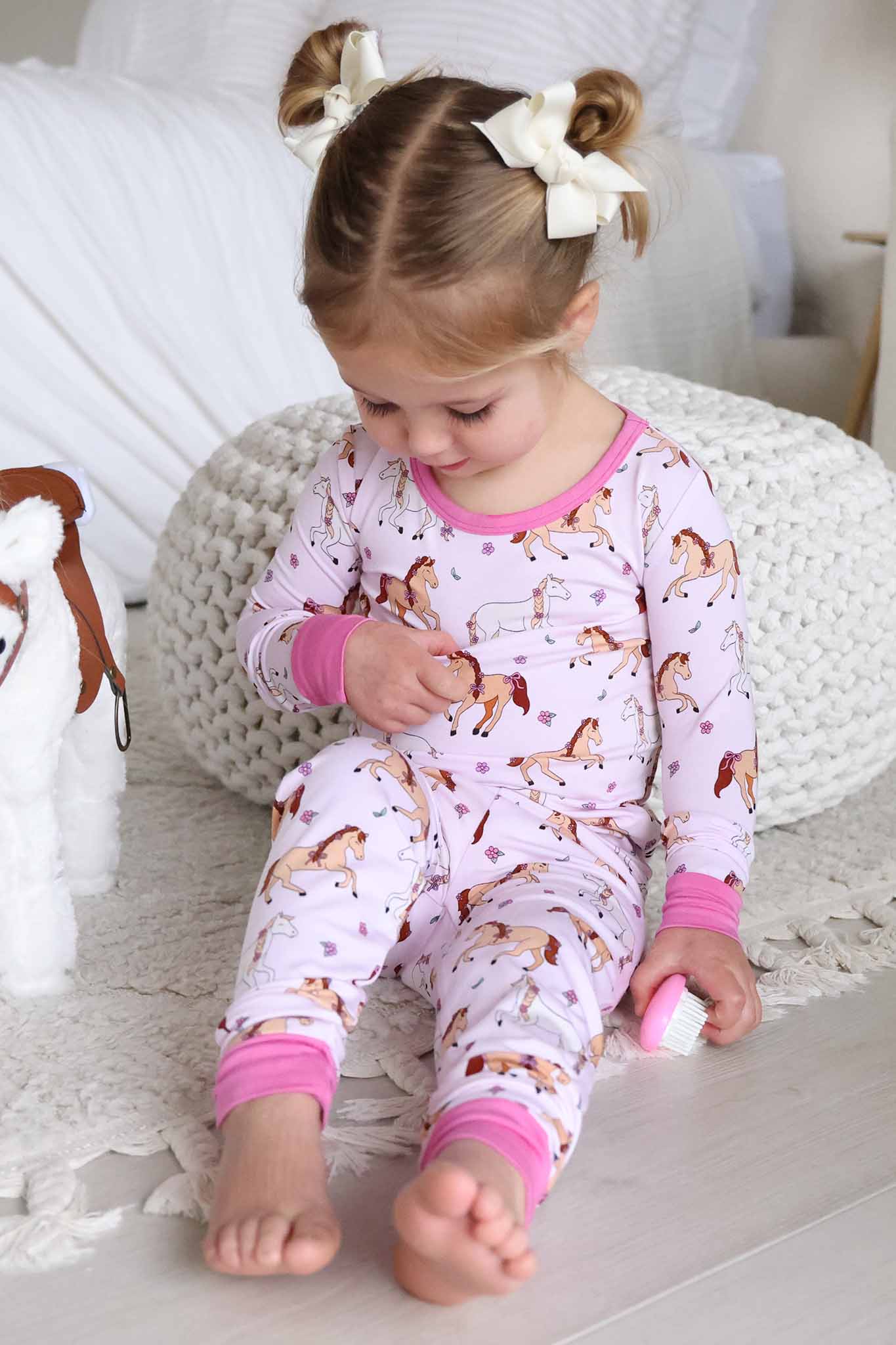 Two Piece Pajama Set | Pony Club Pink
