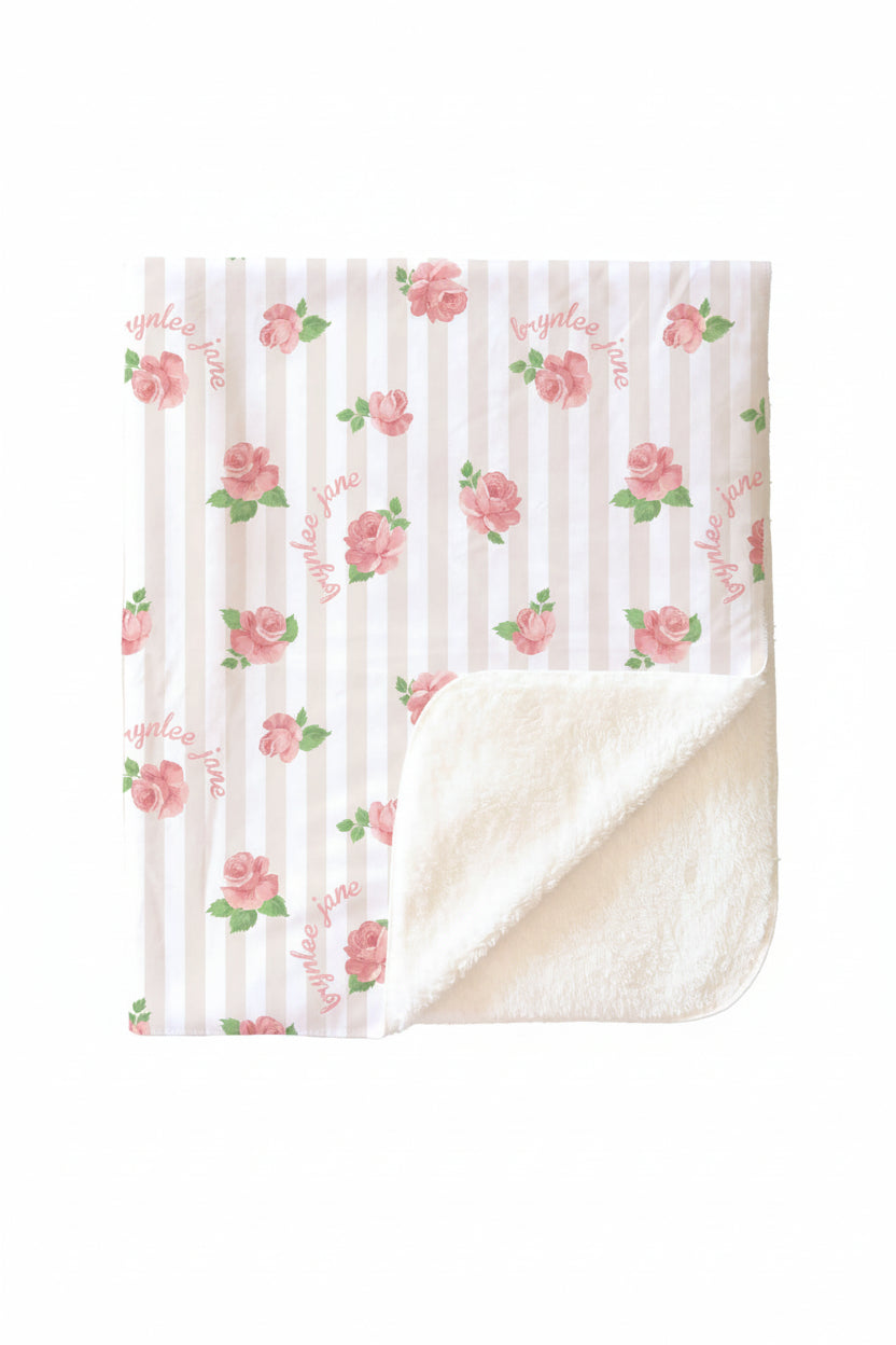 Rosy & Cozy Personalized Kids Blanket
