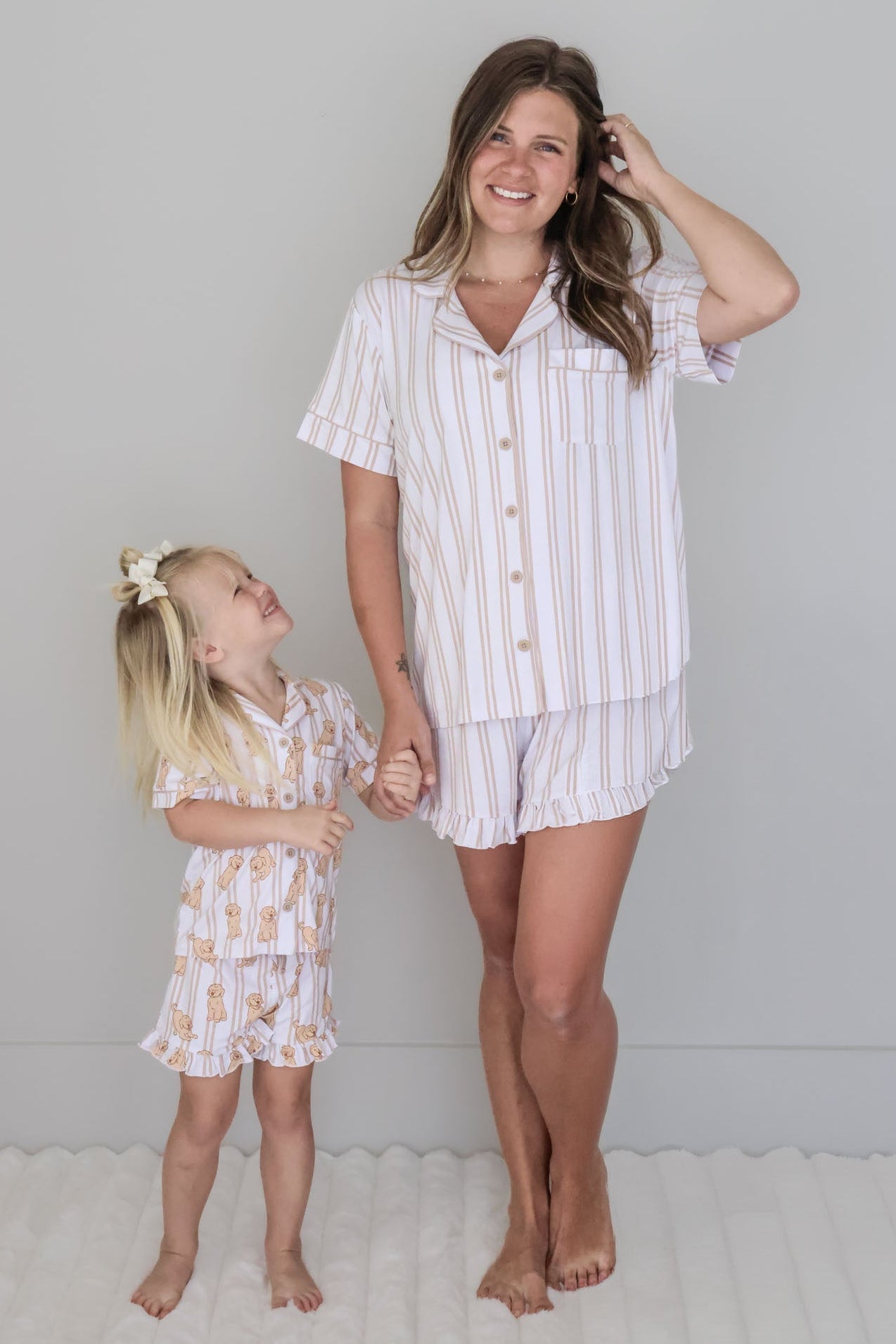 Women's Two Piece Short Lounge Set | Stripe Life