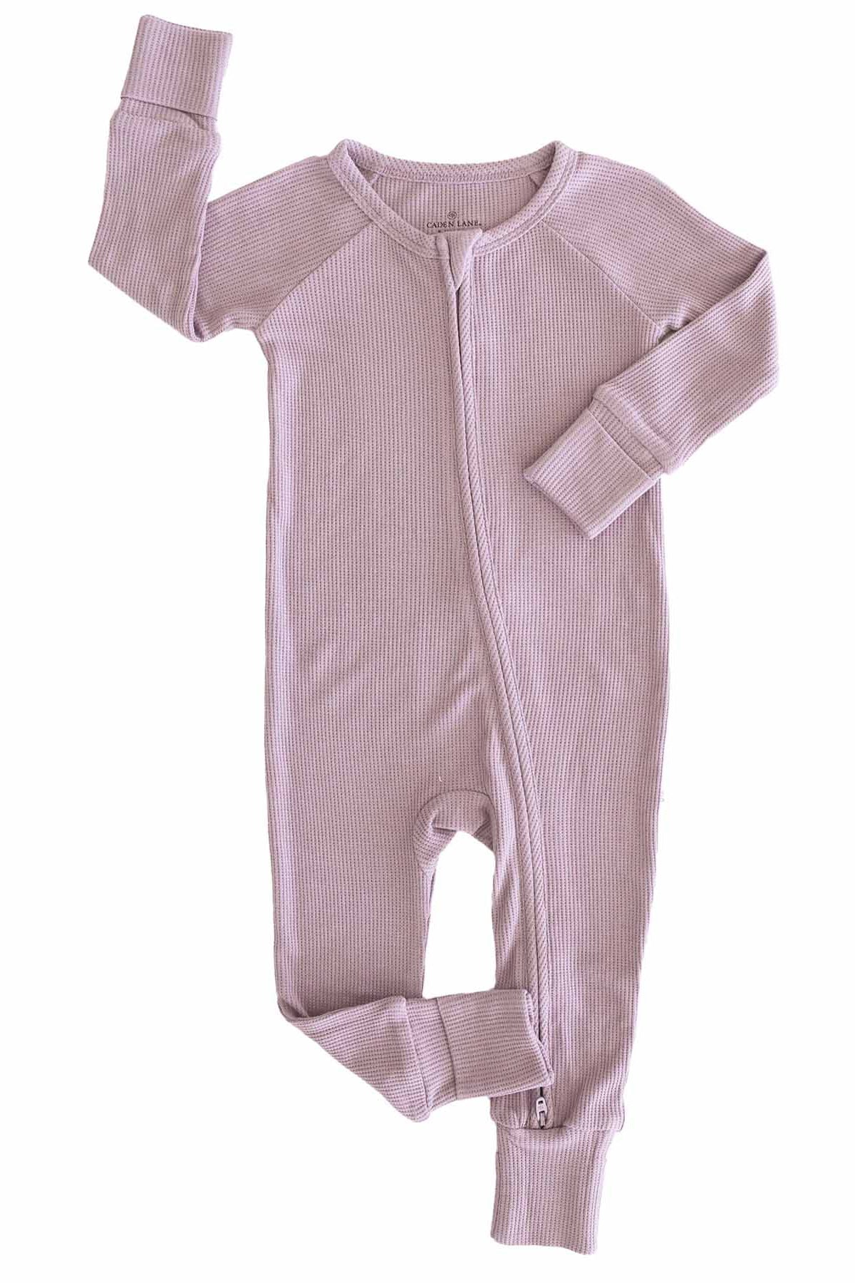 Embroidered Bamboo Waffle Convertible Zip Rompers | In Bloom