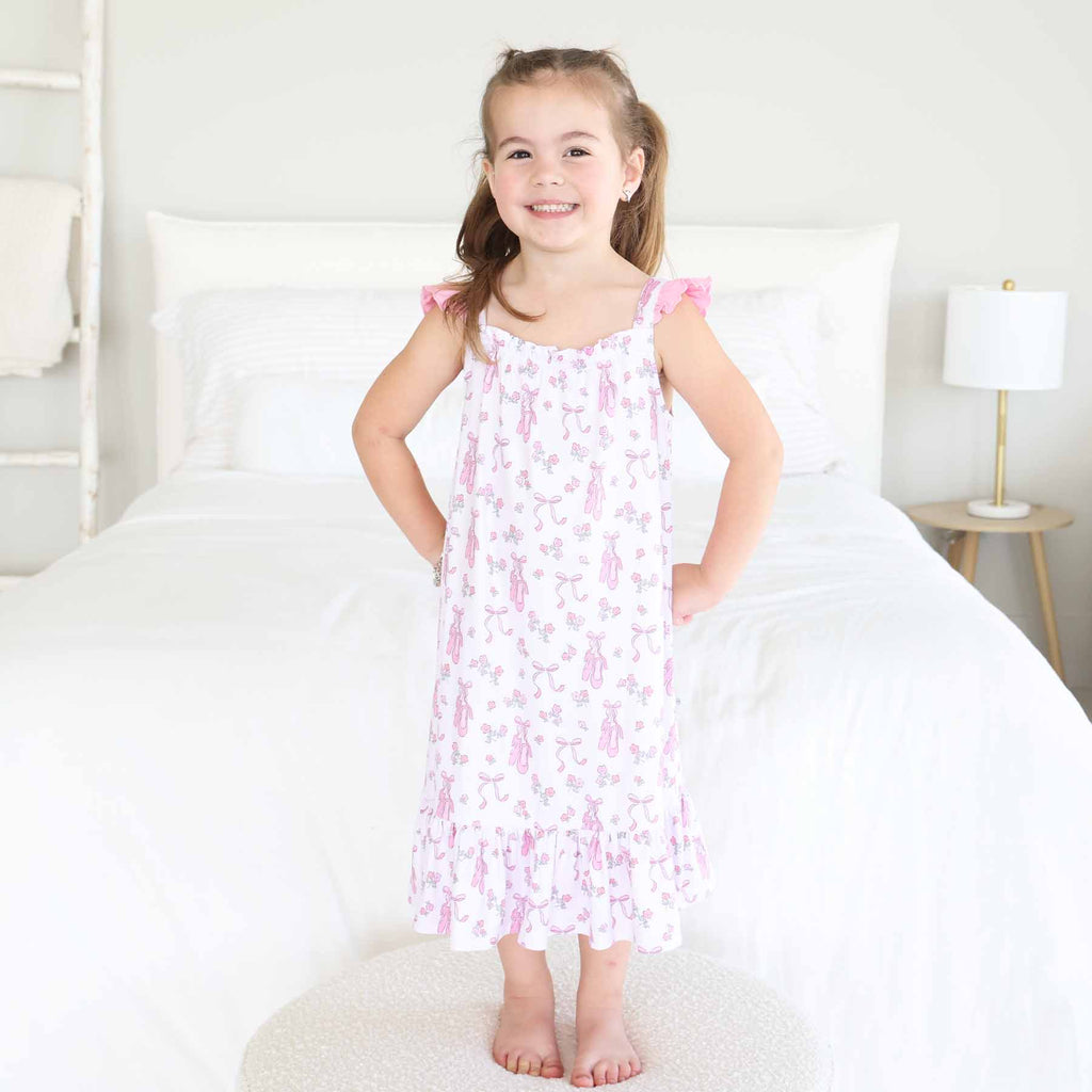 Full Length Ruffle Nightgown | Ballet Dreams