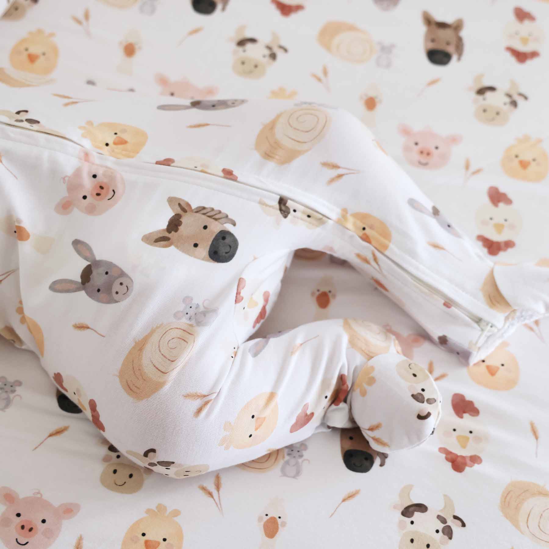 Barnyard Buddies Zipper Footie