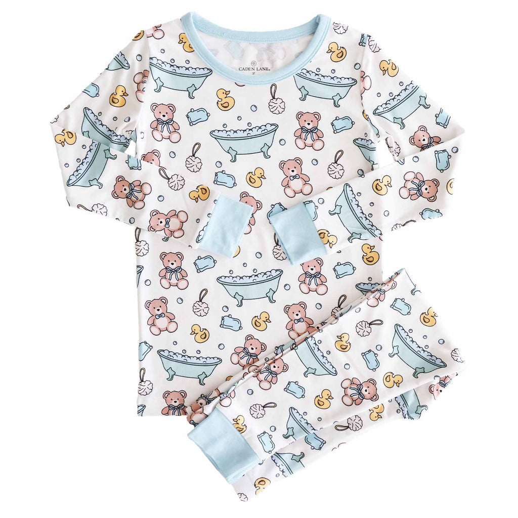Bathtime Besties Two Piece Pajama Set | Blue