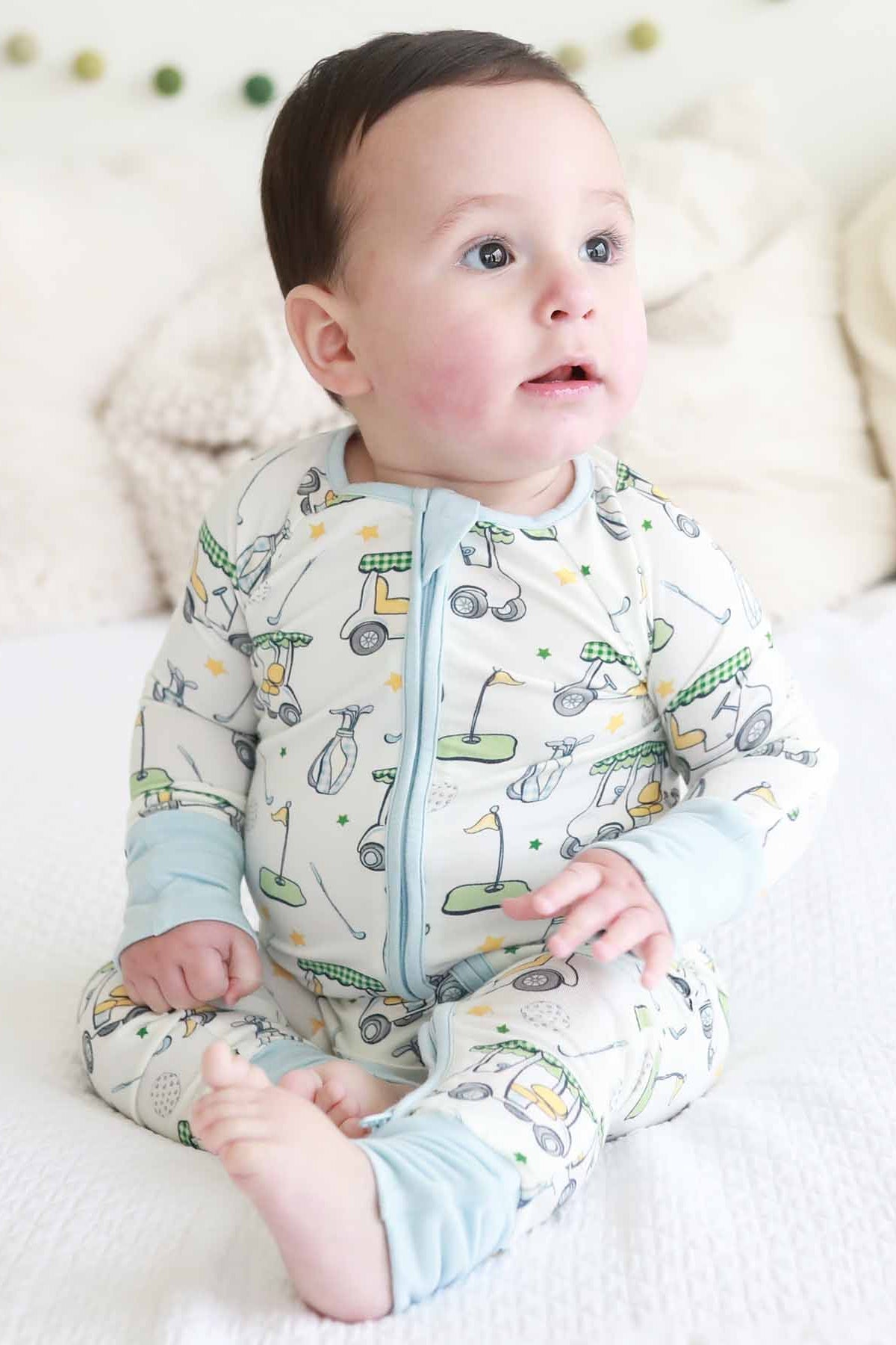 Country Club Cuties Convertible Zip Romper | Blue