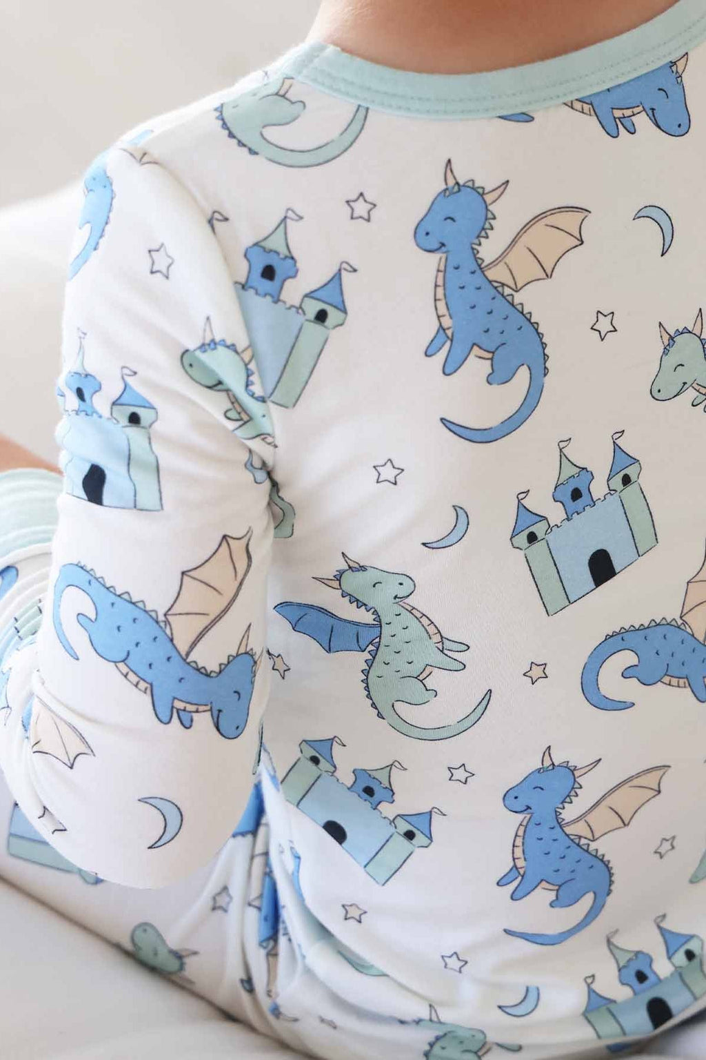 Dragon Adventure Two Piece Pajama Set | Blue