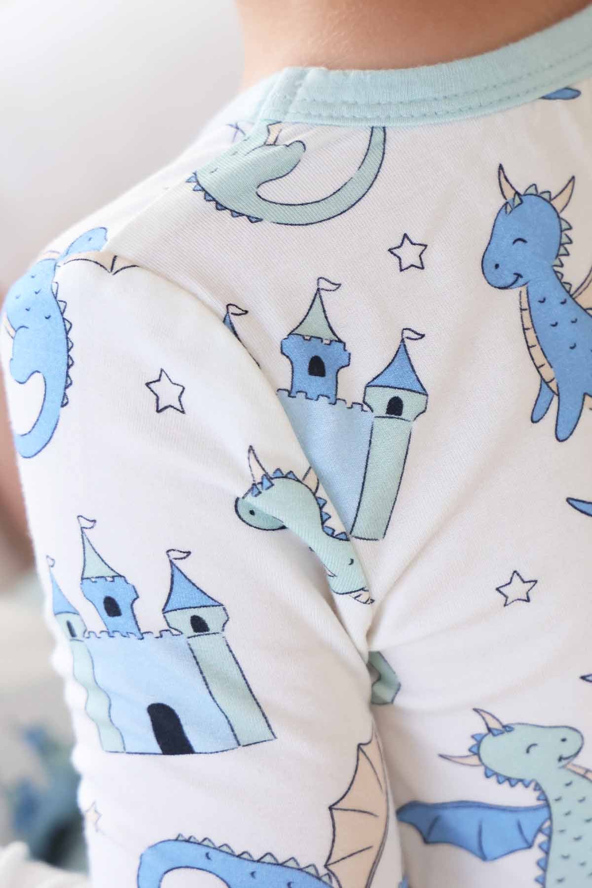 Dragon Adventure Two Piece Pajama Set | Blue
