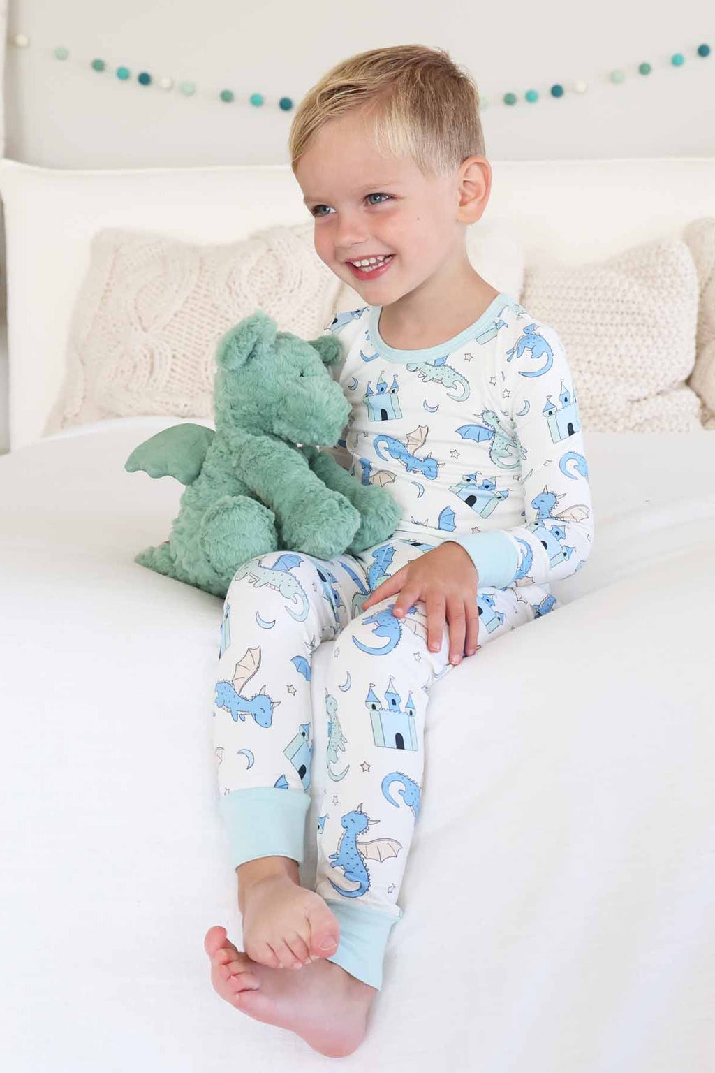 Dragon Adventure Two Piece Pajama Set | Blue