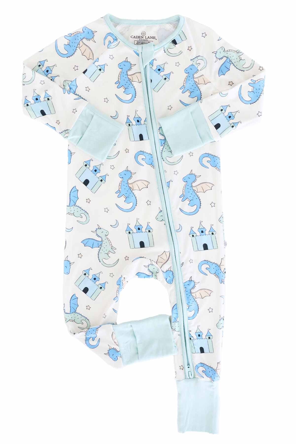 Dragon Adventure Convertible Zip Romper | Blue