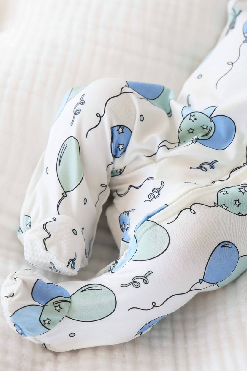 Party Time Zipper Footie | Blue