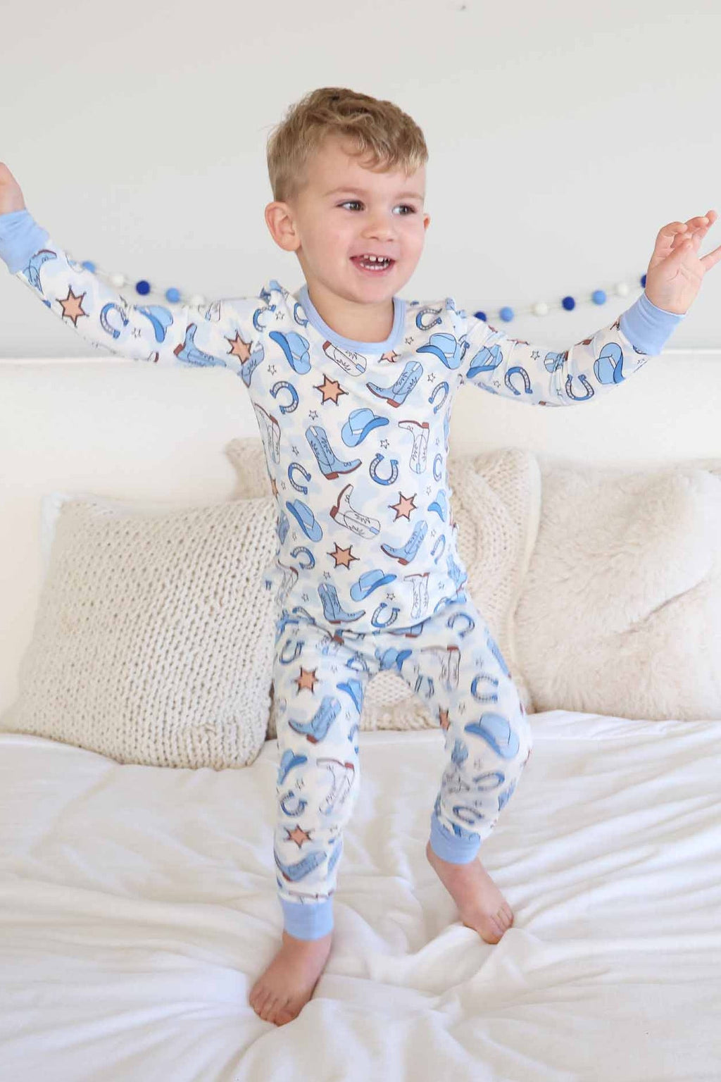 Rodeo Dreams Two Piece Pajama Set | Blue