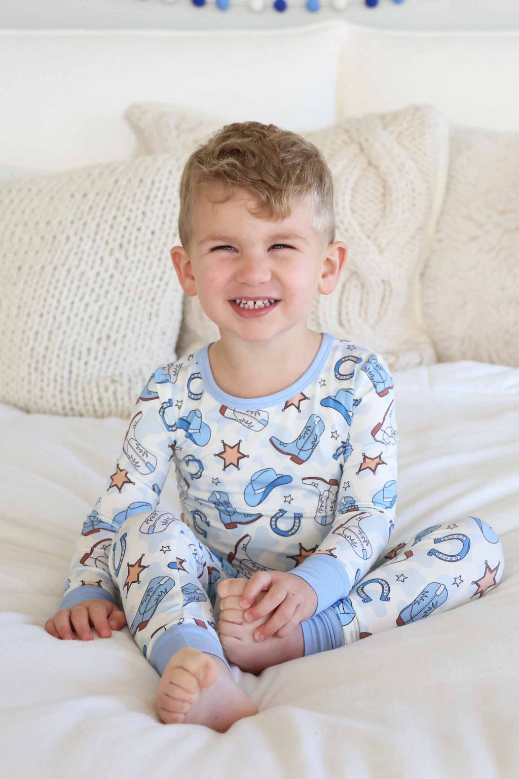Rodeo Dreams Two Piece Pajama Set | Blue
