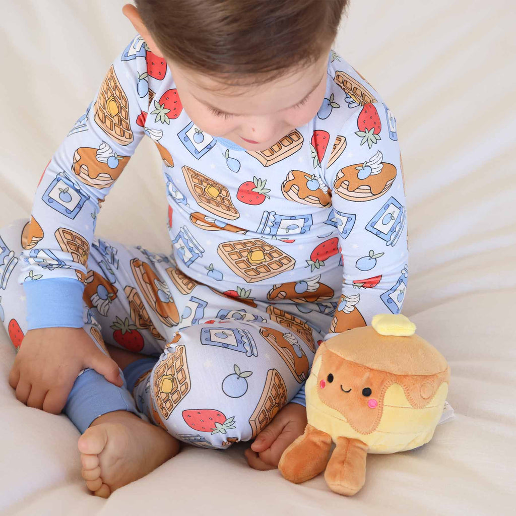Sweet Stacks Two Piece Pajama Set | Blue