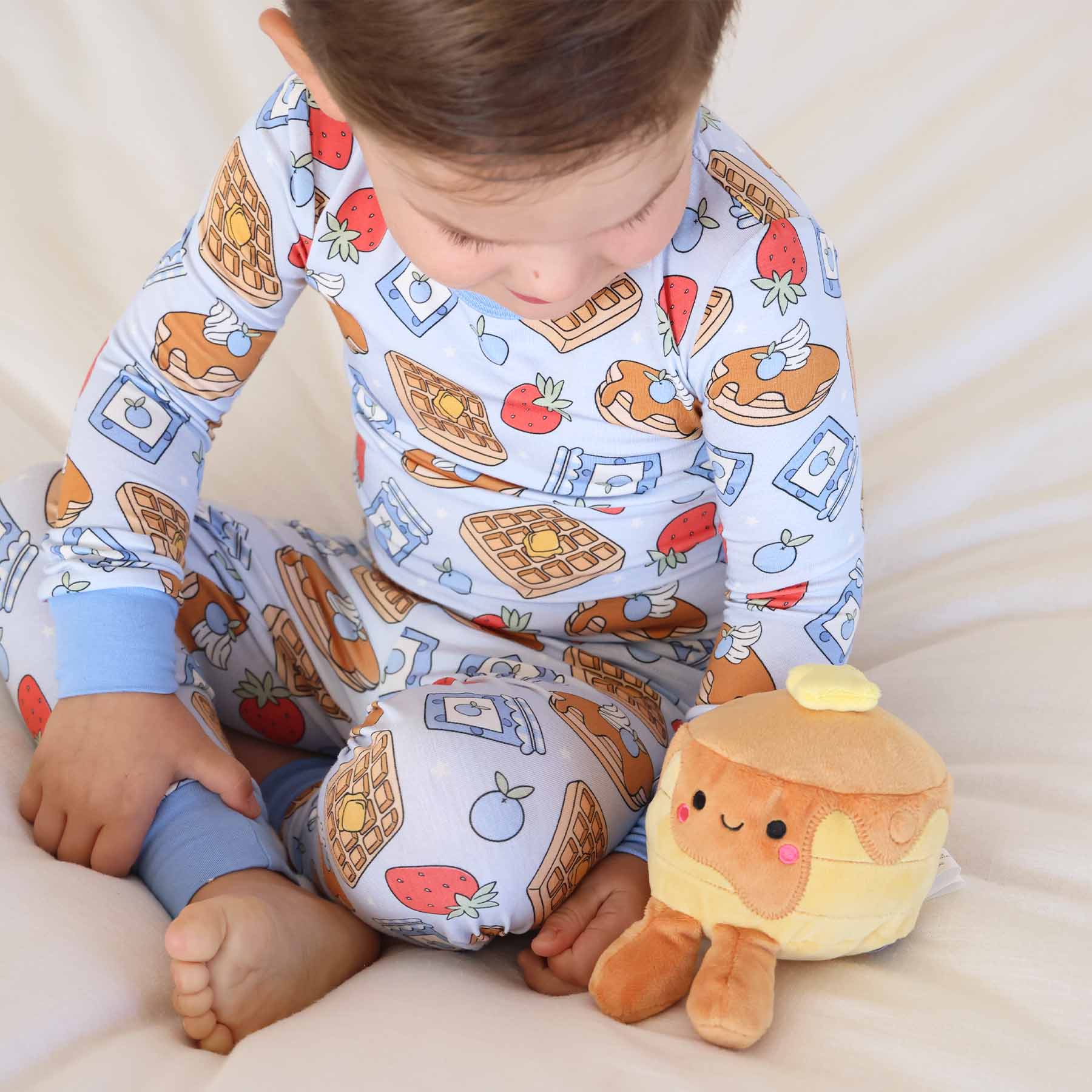 Sweet Stacks Two Piece Pajama Set | Blue