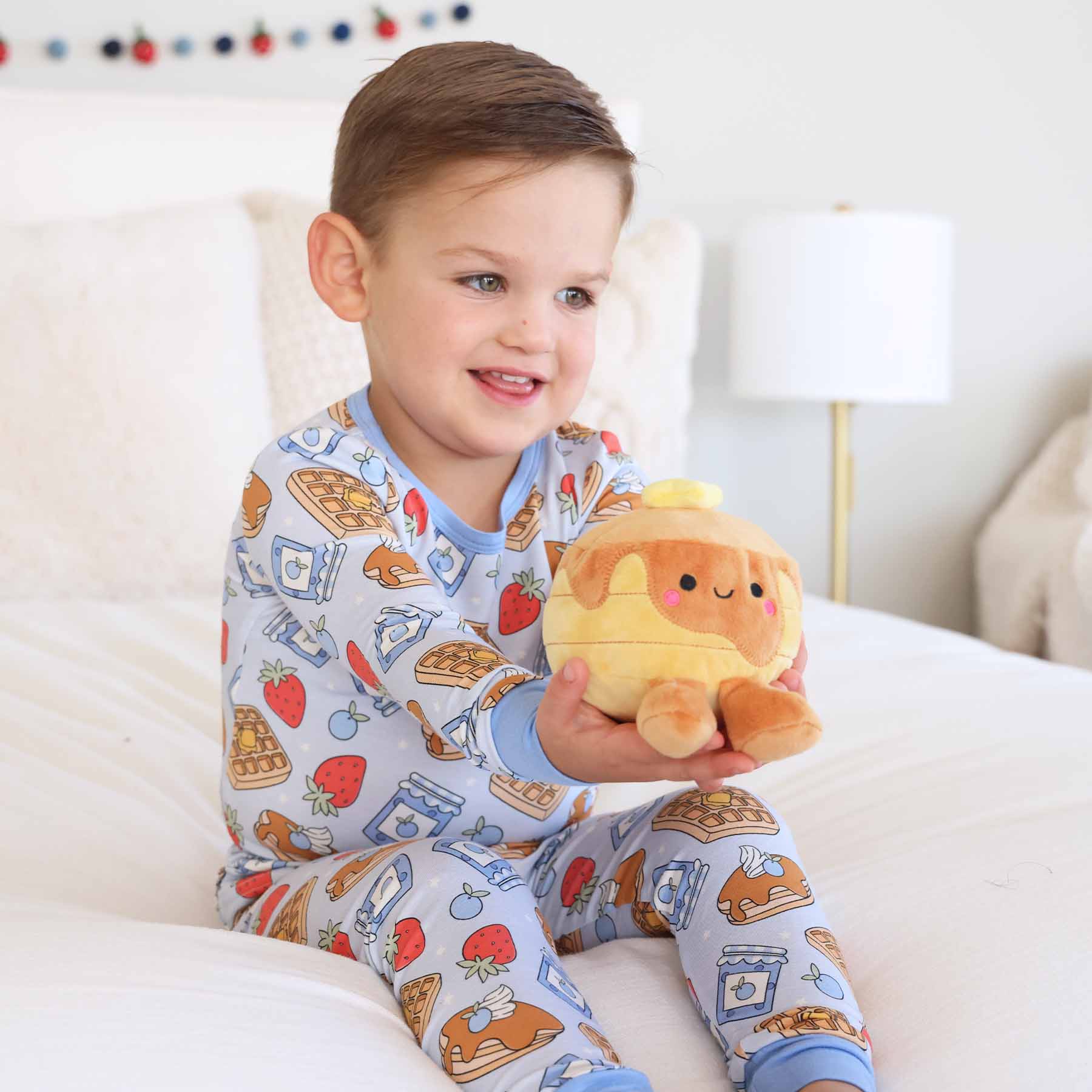 Sweet Stacks Two Piece Pajama Set | Blue