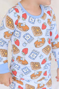 Sweet Stacks Two Piece Pajama Set | Blue