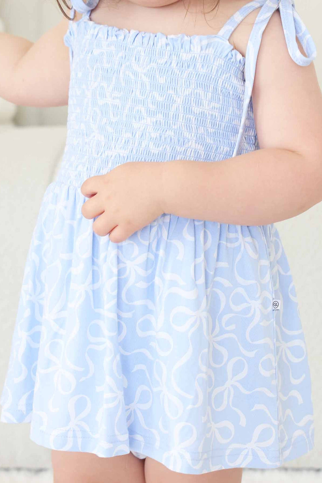 Smocked Twirl Bodysuit | Blue-tiful Bows