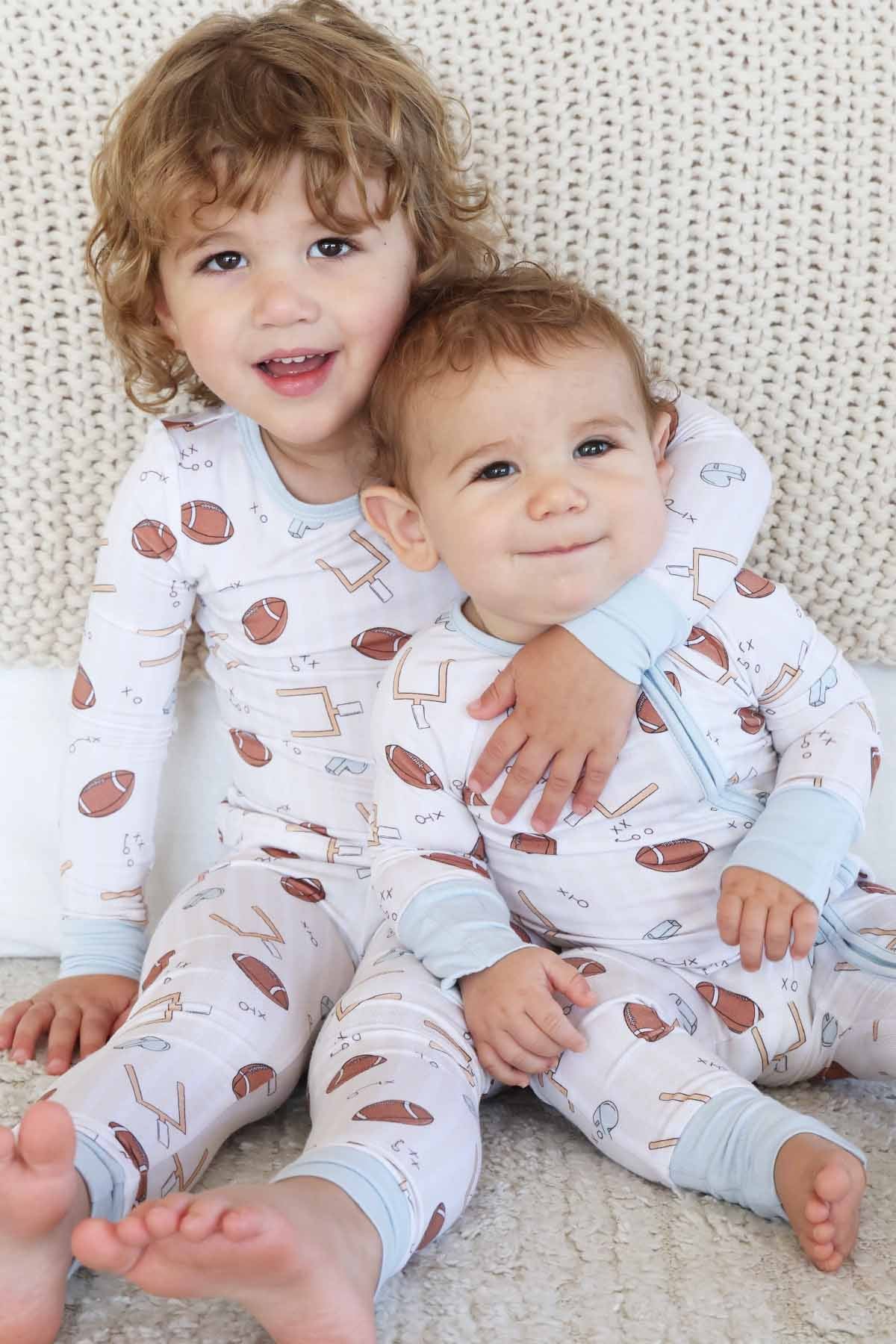 Tiny Touchdowns Convertible Zip Romper | Neutral