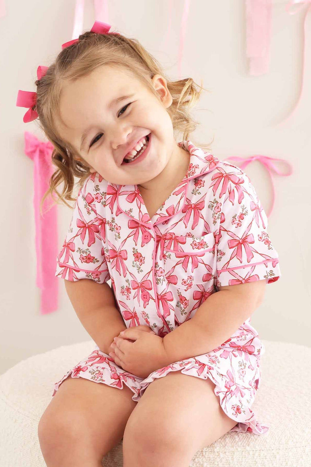 Two Piece Short Lounge Set | Bow Besties
