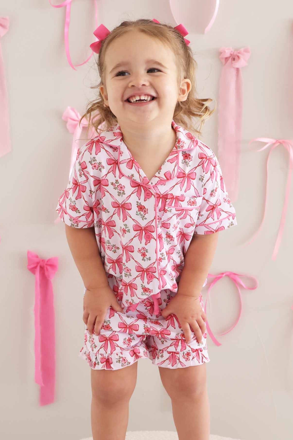 Two Piece Short Lounge Set | Bow Besties