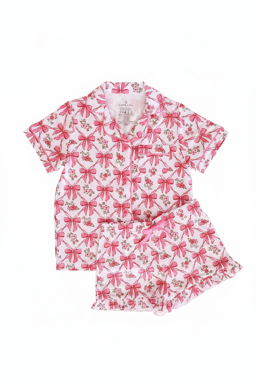 Two Piece Short Lounge Set | Bow Besties