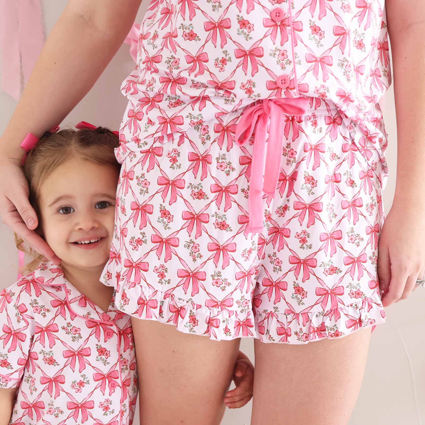 Women's Two Piece Short Lounge Set | Bow Besties