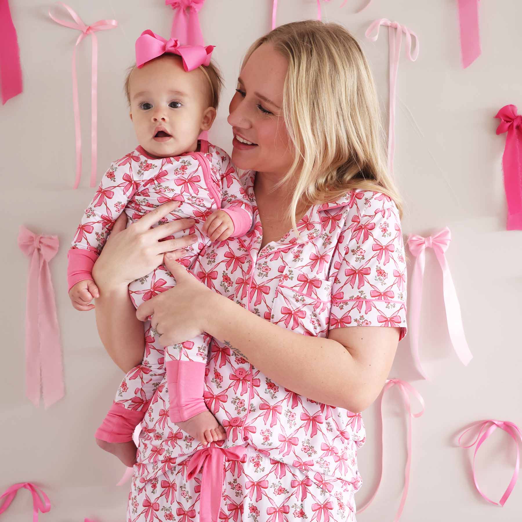 Women's Two Piece Short Lounge Set | Bow Besties