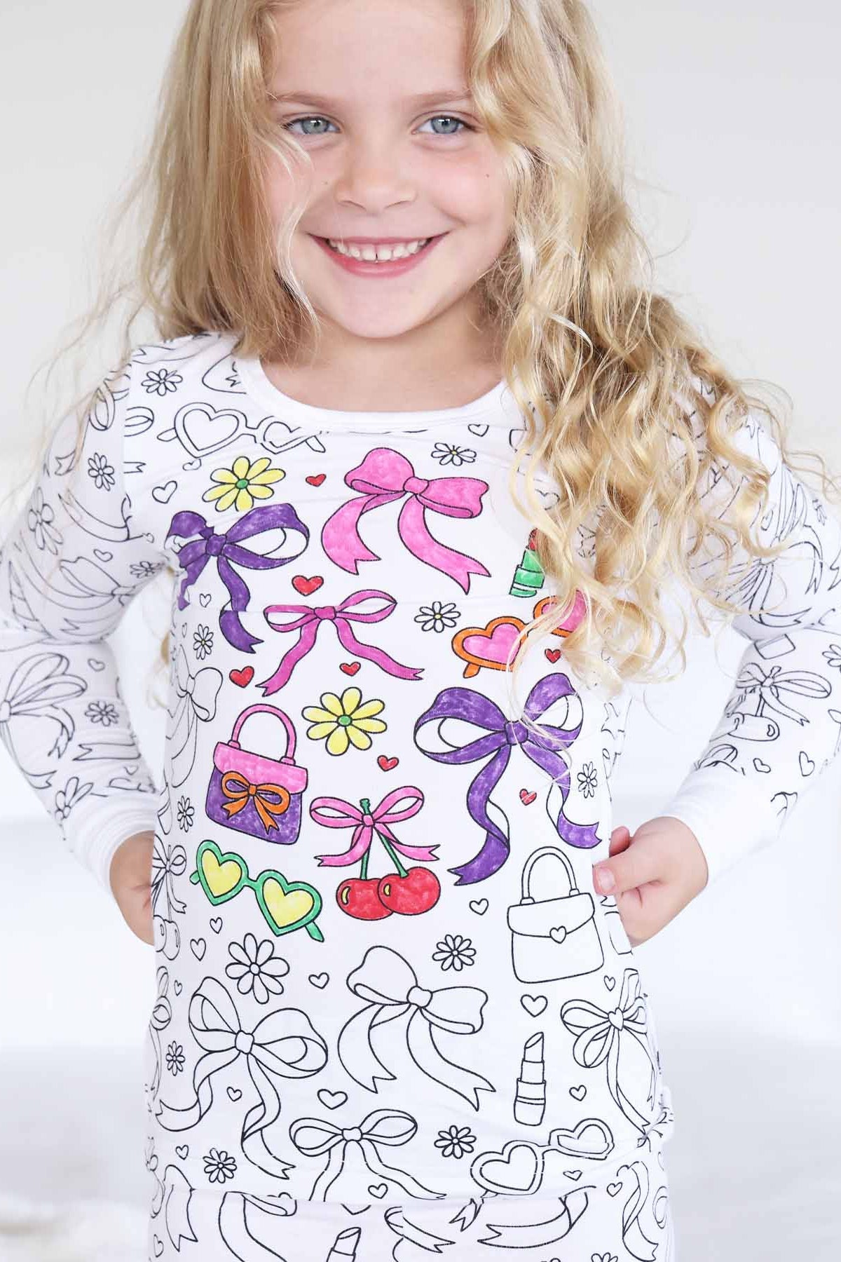 Colorable Two Piece Pajama Set | Material Girl