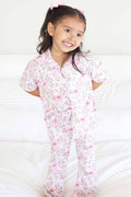 Girl's Two Piece Flare Lounge Set | Bows in Bloom
