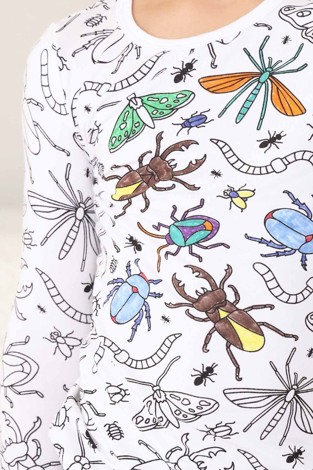 Colorable Two Piece Pajama Set | Doodle Bugs