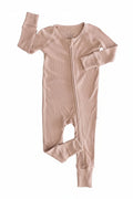 Embroidered Bamboo Waffle Convertible Zip Rompers | Mountain Haze