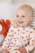 Cutie Crabs Bamboo Waffle Convertible Zip Romper