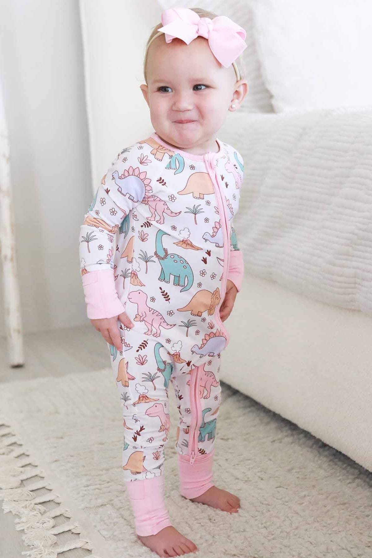 Dolly's Dinos Convertible Zip Romper