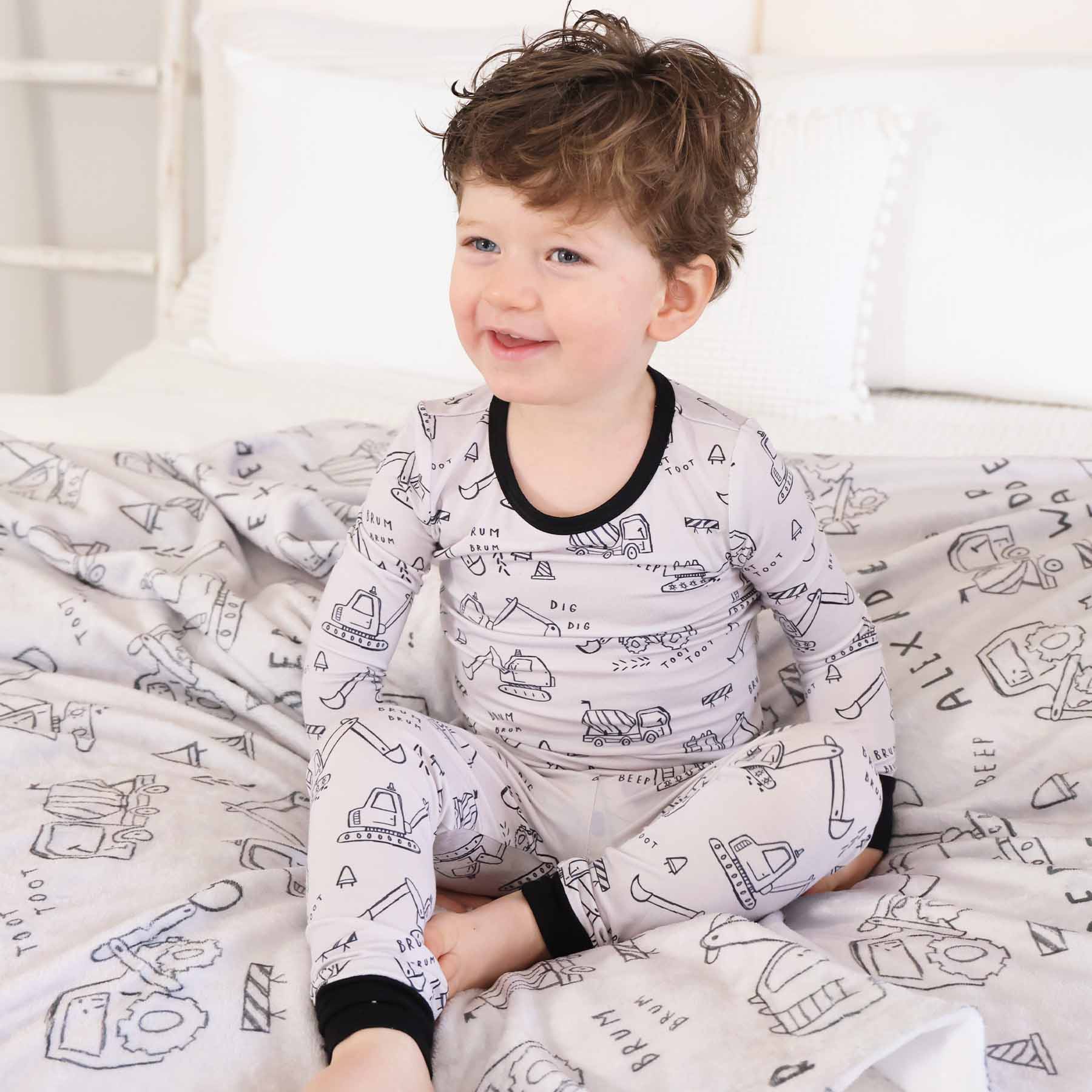 Doodle Dozers Two Piece Pajama Set