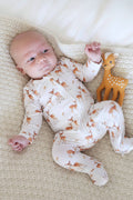 Friendly Fawns Zipper Footie