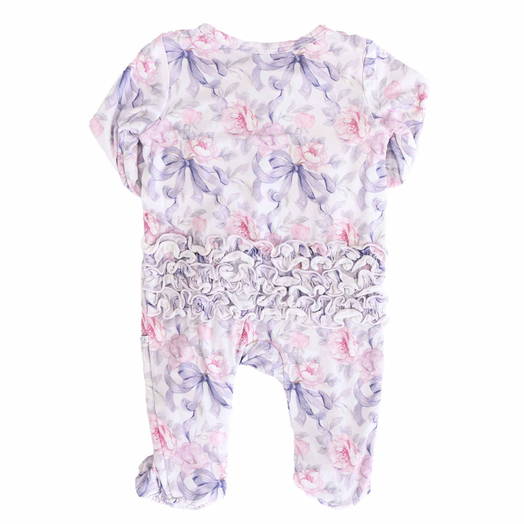 Leighton's Lavender Ruffle Zipper Footie