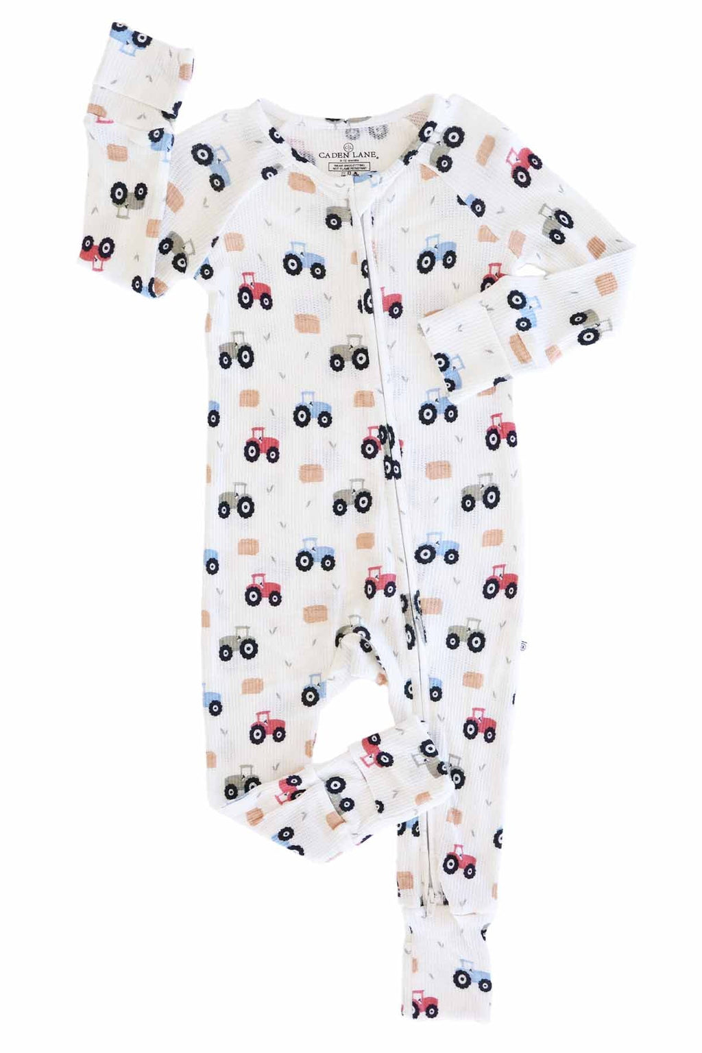 Little Farmer Bamboo Waffle Convertible Zip Romper