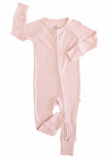 Embroidered Bamboo Waffle Convertible Zip Rompers | In Bloom