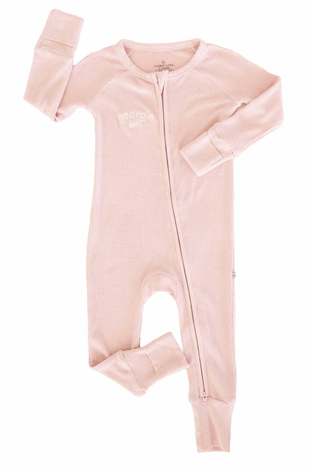 Embroidered Bamboo Waffle Convertible Zip Rompers | In Bloom