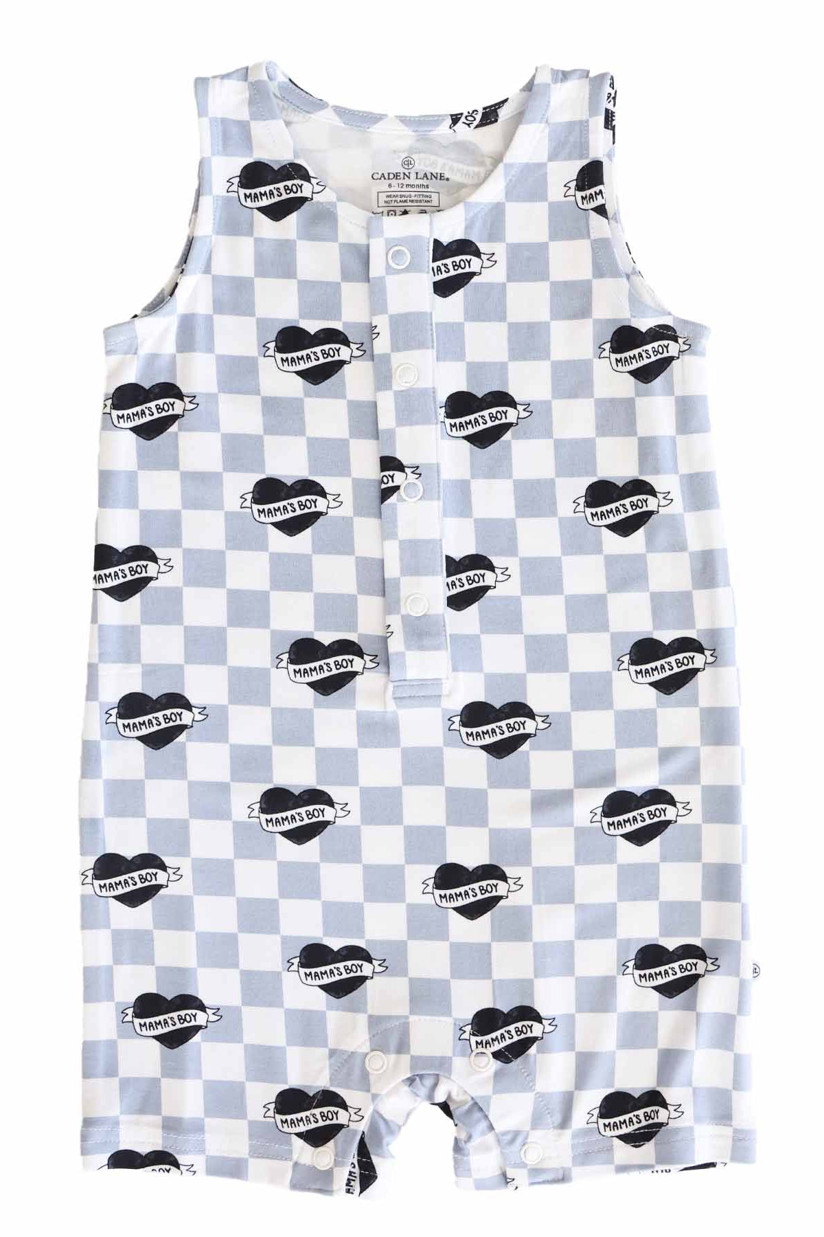 Sleeveless Snap Romper | Mama's Boy